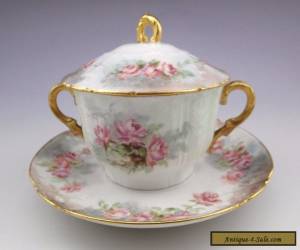 Item Antique Limoges Haviland CFH GDM Covered Bouillon Cup and Saucer #6 for Sale