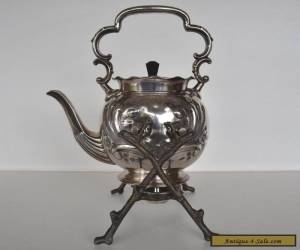 Item Antique English Silver Plated Spirit Kettle by Arthur E. Furniss for Sale