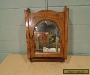 Item Vintage Medicine Cabinet Wood Antique Medicine Chest Mirror Early 1900s OAK  for Sale