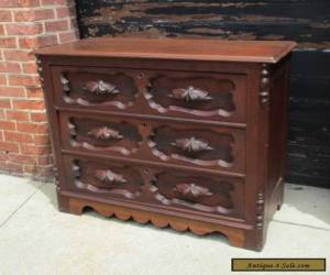 Item Antique Victorian Late 1800's Solid Walnut Dresser,Chest of Drawers for Sale