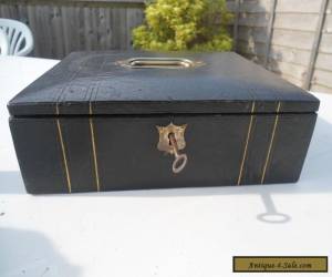 Item Antique Faux Leather Writing Box for Sale