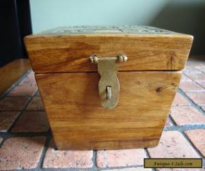 Item Oak Box with Fleur De Lis work on lid  for Sale