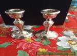 Solid silver candlesticks ( pair) hallmarked  for Sale