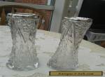 Pair of Cut Glass Sterling Silver Vases for Sale
