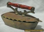 Vintage Antique Kids Sad Iron Coal Clothes Iron With Timber Handle for Sale