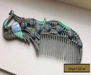 Item Cloisonne Enamelled Collectable Metal Hair Comb for Sale