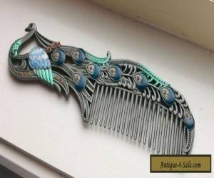 Item Cloisonne Enamelled Collectable Metal Hair Comb for Sale