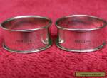 Pair of Solid Silver Napkin Rings. for Sale