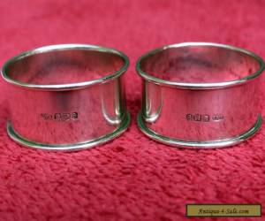 Item Pair of Solid Silver Napkin Rings. for Sale