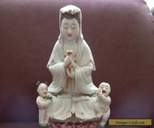 Item Chinese Porcelain Kwan Yin with Kids for Sale
