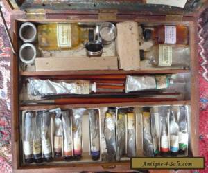 Item Rowney Vintage Oil Painting wooden Box original accessories and contents c1950s for Sale
