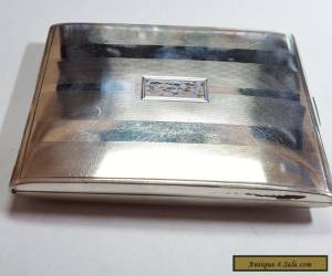 Item Elegant Vintage 1940's Sterling Silver Cigarette Case for Sale