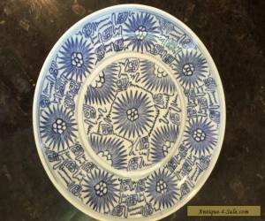 Item Vintage/Antique Chinese Oriental Blue Glazed Plate for Sale