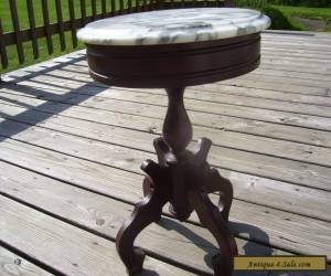 Item VINTAGE GENUINE MANOGANY TABLE WITH MARBLE TOP 1800S for Sale