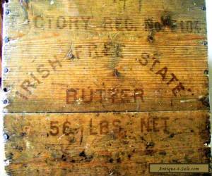 Item Very Rare Antique 'Irish Free State' Wooden Butter Crate/Box - Advertising for Sale