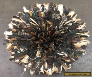 Item 25"African Traditional/ Guinea fowl Feather Head dress/ JuJu hat for Sale