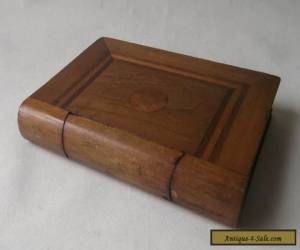 Item Lovely Vintage Inlaid Wooden Puzzle Book Box With Drawer for Sale