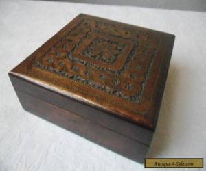 Item Vintage Carved & Inlaid Trinket Box for Sale