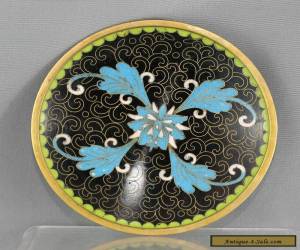 Item Vintage Very Nice Chinese Cloisonne Brass  Plate Hand Painted Circa 1970s for Sale