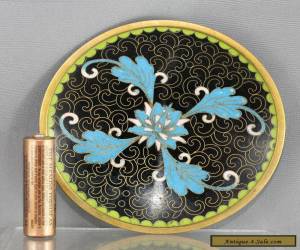 Item Vintage Very Nice Chinese Cloisonne Brass  Plate Hand Painted Circa 1970s for Sale
