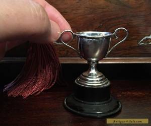 Item RARE ANTIQUE VINTAGE MINIATURE STERLING SILVER HALLMARKED CUP / TROPHY for Sale