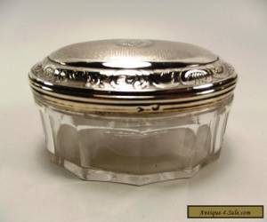 Item ANTIQUE DRESSING TABLE BOX WITH SILVER LID REF 65/2 for Sale