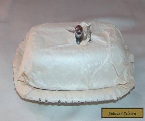 Item VINTAGE WRAPPED SILVER BUTTER DISH WITH GLASS INSERT  for Sale