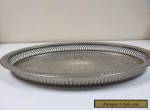 Old Silver Plated Large Serving Tray by M & R for Sale