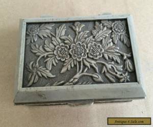 Item Beautiful tibet silver carved flower jewelry box for Sale