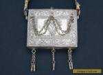 RARE Antique Turkish Ottoman Silver Koran Case W/ Strap Quran Box Islamic Turkey for Sale