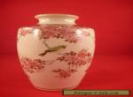 Small Satsuma Bird and Pink Blossom Vase made by Kinkozan for Sale