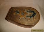 ANTIQUE CARVED WOODEN COLLAR BOX for Sale