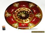 Large Ruby Red Gold & Enamel Centerpiece Bowl, Bohemian Czech, Stunning for Sale