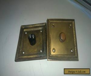 Item A pair of Square Edwardian solid Brass bell push for Sale