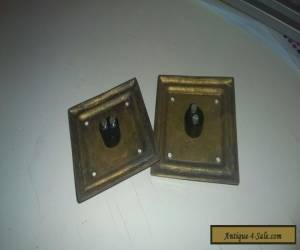 Item A pair of Square Edwardian solid Brass bell push for Sale