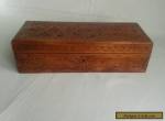 Hand Carved & Stained Wooden Box. for Sale