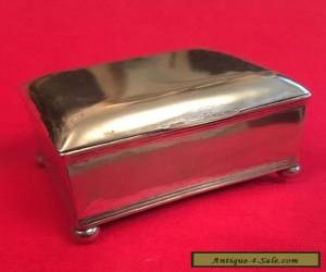 Item Vintage Silver Plated Trinket Box c.1930's for Sale