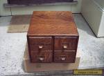 Antique BEAUTIFUL Tiger Oak 4 Drawer Library Card File Cabinet  for Sale