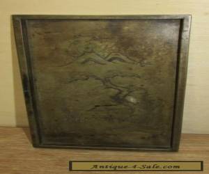 Item Antique Chinese Bronze Tray Possible Scholar's Item Early Engraved  for Sale