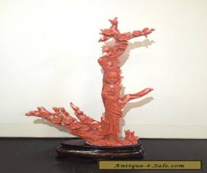 Item Carved Coral Chinese Figurine  for Sale