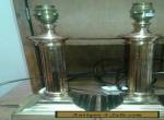 Lovely vintage pair of brass column lamps  for Sale