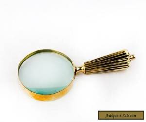 Item high quality vintage art solid brass antique hand lens magnifying glass MG 03 for Sale