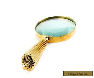 Item high quality vintage art solid brass antique hand lens magnifying glass MG 03 for Sale