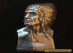 Antique Sterling Silver American Indian Bust (Hallmarked Burmingham circa 1900) for Sale
