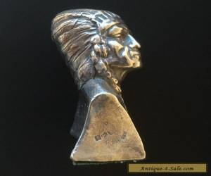 Item Antique Sterling Silver American Indian Bust (Hallmarked Burmingham circa 1900) for Sale