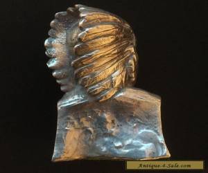 Item Antique Sterling Silver American Indian Bust (Hallmarked Burmingham circa 1900) for Sale