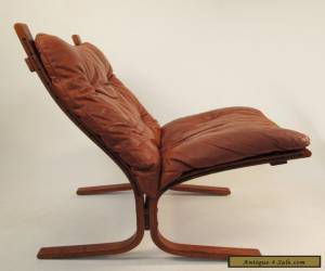 Item Westnofa mid century '60s leather lounge chair Norway Danish Modern  for Sale