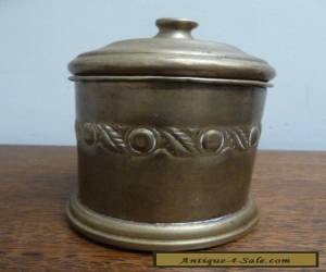 Item Small Arts and Crafts Brass lidded container for Sale