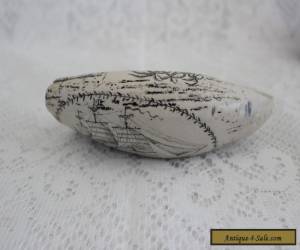 Item FAUX SCRIMSHAW WHALE TOOTH ~ ENGRAVED NAUTICAL SHIP SCENE for Sale