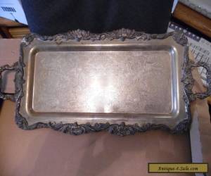 Item Large Antique Silverplate Serving Tray   for Sale